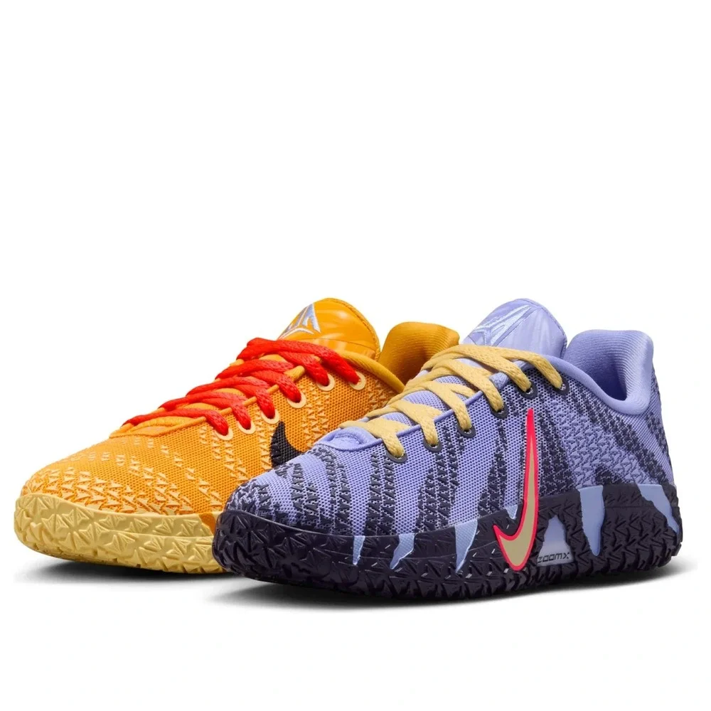 5.5Y (7 Women)-[NEW] Kid's Nike Ja 3 'Chnnel 12' Shoes 'Gold/Purple' IB4773-700